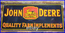Vintage John Deere Porcelain Sign Old Farming Tractor Equipment Sales 1954 Farm