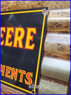 Vintage John Deere Porcelain Sign Old Farming Tractor Equipment Sales 1954 Farm