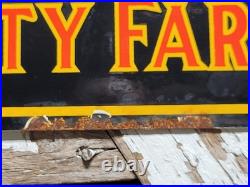 Vintage John Deere Porcelain Sign Old Farming Tractor Equipment Sales 1954 Farm