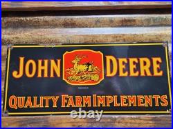 Vintage John Deere Porcelain Sign Old Farming Tractor Equipment Sales 1954 Farm