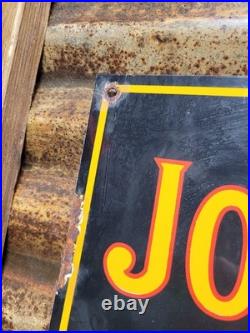 Vintage John Deere Porcelain Sign Old Farming Tractor Equipment Sales 1954 Farm
