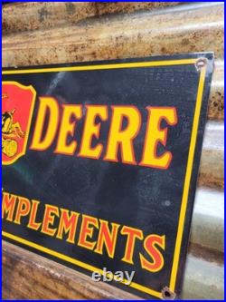 Vintage John Deere Porcelain Sign Old Farming Tractor Equipment Sales 1954 Farm
