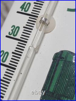 Vintage John Deere Porcelain Sign Old Thermometer Farm Tractor Farming Equipment