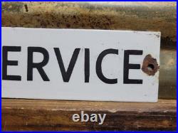 Vintage John Deere Porcelain Sign Old Tractor Sales & Service Dealer Garage Sign