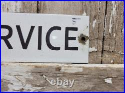 Vintage John Deere Porcelain Sign Old Tractor Sales & Service Dealer Garage Sign