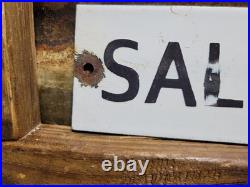 Vintage John Deere Porcelain Sign Old Tractor Sales & Service Dealer Garage Sign