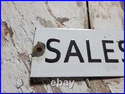 Vintage John Deere Porcelain Sign Old Tractor Sales & Service Dealer Garage Sign