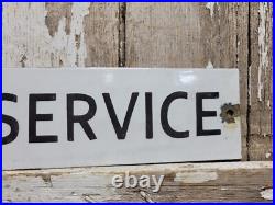 Vintage John Deere Porcelain Sign Old Tractor Sales & Service Dealer Garage Sign