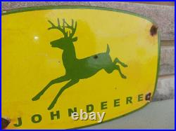 Vintage John Deere Porcelain Sign Tractor Dealer Advertising Farming Equipment Vintage John Deere Porcelain Sign Tractor Dealer Advertising Farming Equipment