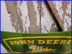 Vintage John Deere Porcelain Sign Tractor Dealer Quality Farming Equipment 18