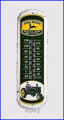 Vintage John Deere Quality Farm Equipment 27 Thermometer Metal Sign (taylor)