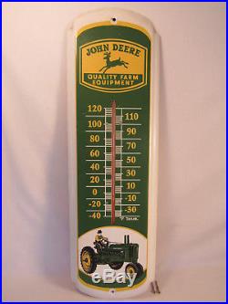 Vintage John Deere Quality Farm Equipment Metal Thermometer Sign 27 Taylor