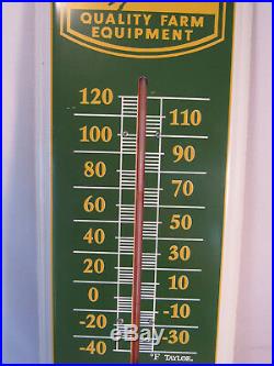 Vintage John Deere Quality Farm Equipment Metal Thermometer Sign 27 Taylor