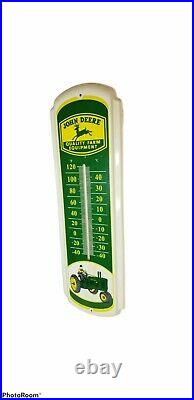 Vintage John Deere Quality Farm Equipment Outdoor Thermometer 27 1/4 X 8 1/4