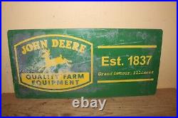 Vintage John Deere Quality Farm Equipment Tractor Feed & Seed 23 Metal Sign