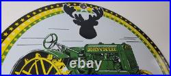 Vintage John Deere Sign Farm Implements Advertising Gas Porcelain Sign