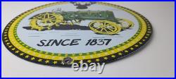 Vintage John Deere Sign Farm Implements Advertising Gas Porcelain Sign