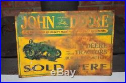 Vintage John Deere Sign Farm Tractor Moline Illinois