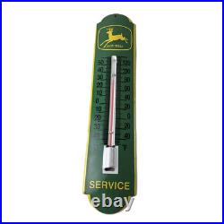 Vintage John Deere Sign Service Guage Gas Pump Sign on Porcelain Thermometer