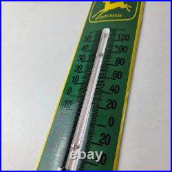 Vintage John Deere Sign Service Guage Gas Pump Sign on Porcelain Thermometer