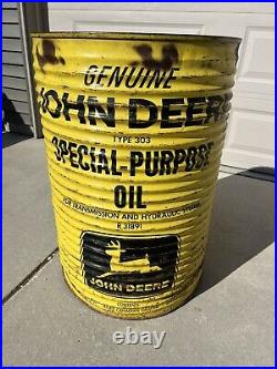 Vintage John Deere Special Purpose Oil Barrel 55 Gal. 1970 Sign