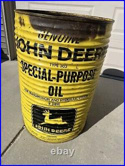 Vintage John Deere Special Purpose Oil Barrel 55 Gal. 1970 Sign