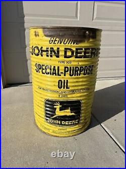 Vintage John Deere Special Purpose Oil Barrel 55 Gal. 1970 Sign