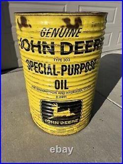 Vintage John Deere Special Purpose Oil Barrel 55 Gal. 1970 Sign