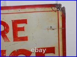 Vintage John Deere Syracuse Chilled Plows Embossed Metal Sign