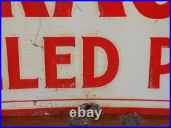 Vintage John Deere Syracuse Chilled Plows Embossed Metal Sign