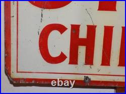 Vintage John Deere Syracuse Chilled Plows Embossed Metal Sign
