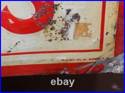 Vintage John Deere Syracuse Chilled Plows Embossed Metal Sign