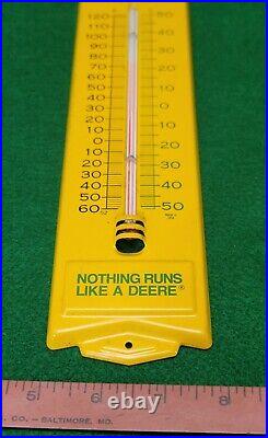 Vintage John Deere Thermometer 1950's Two-Legged Deer Nothing Runs Like a Deere