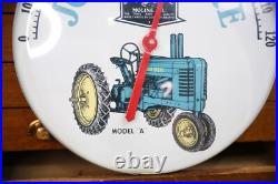 Vintage John Deere Thermometer Tractor Implement Farm Advertising Sign 18 RARE