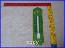 Vintage John Deere Tractor 11 3/4 Porcelain Metal Gasoline Oil Thermometer Sign