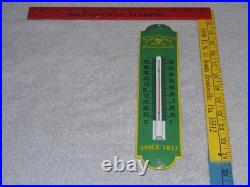 Vintage John Deere Tractor 11 3/4 Porcelain Metal Gasoline Oil Thermometer Sign