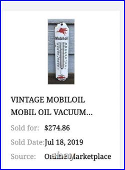 Vintage John Deere Tractor 11 3/4 Porcelain Metal Gasoline Oil Thermometer Sign