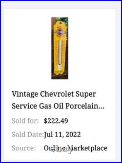 Vintage John Deere Tractor 11 3/4 Porcelain Metal Gasoline Oil Thermometer Sign