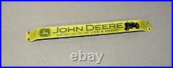 Vintage John Deere Tractor Door Push Bar 32 Porcelain Sign Car Gas Truck Oil