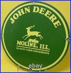 Vintage John Deere Tractor Porcelain Sign, Service, Gas, Oil, Dealership, Farm