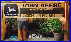 Vintage John Deere Tractor Sales Sign Banner. John Deere Tractor Service Banner
