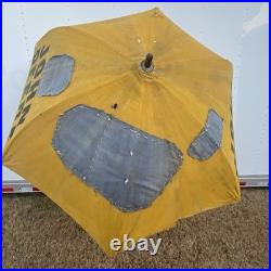 Vintage John Deere Tractor Umbrella Sun Shade Old Advertising Farm Machine Sign