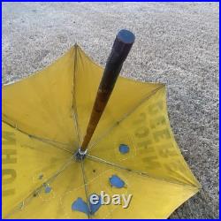 Vintage John Deere Tractor Umbrella Sun Shade Old Advertising Farm Machine Sign