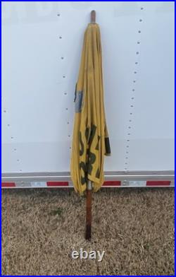 Vintage John Deere Tractor Umbrella Sun Shade Old Advertising Farm Machine Sign