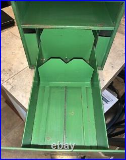 Vintage John Deere Tractors Dealership Repair File Drawer Heavy Metal Box RARE