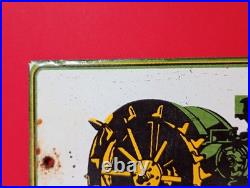Vintage John Deere Tractors Porcelain Sign 6 x 3.5