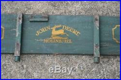 Vintage John Deere Wagon Sideboards Wooden Rare John Deere Advertising Sign