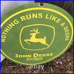 Vintage John Deere farm equipment? Porcelain sign large 30