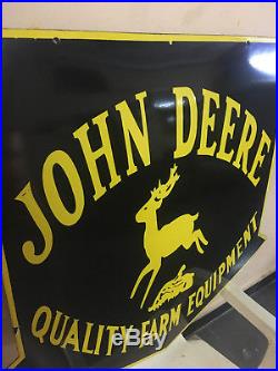 Vintage John Deere quality Farm Equipment Porcelain Enamel Sign