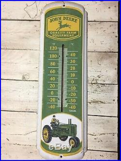 Vintage John Deere (taylor) Quality Farm Equipment 27 Thermometer Metal Sign